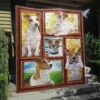 Jack Russell Having Fun Quilt V0308-1  Quilt